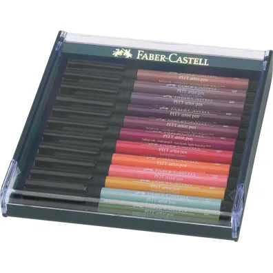 Faber-Castell Pisaki Pitt Artist Pen Brush Earth 12 szt.