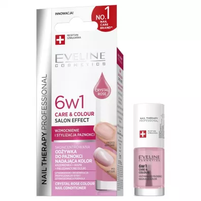 Eveline Cosmetics EVELINE_Nail Therapy 6w1 Care & Colour skoncentrowana od�ywka do paznokci Crystal Rose 5 ml