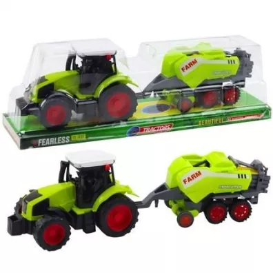 Traktor do belowania zielony LeanToys