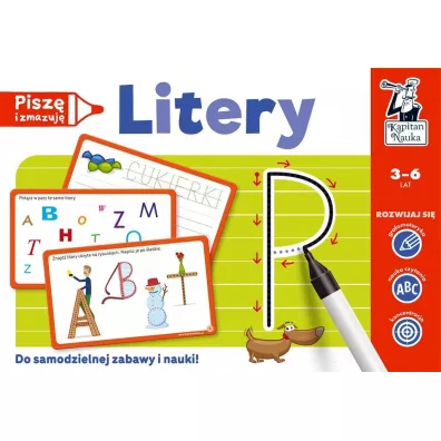 Litery. Pisz� i zmazuj�. Kapitan Nauka - Hubert Bobrowski, Norman Ewa