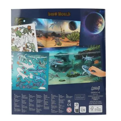Zestaw kreatywny z naklejkami Dino World 13208A