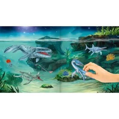 Zestaw kreatywny z naklejkami Dino World 13208A