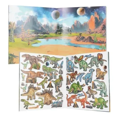 Zestaw kreatywny z naklejkami Dino World 13208A