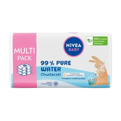 Nivea Chusteczki nawil�ane Pure Water Baby 3 x 57 szt.
