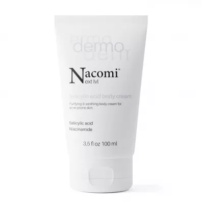 Nacomi Oczyszczajco-agodzcy krem do ciaa z kwasem salicylowym i niacynamidem 100 ml