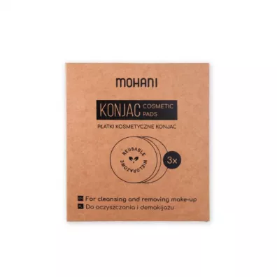 Mohani Wielorazowe rolinne patki kosmetyczne Konjac 3 szt.-