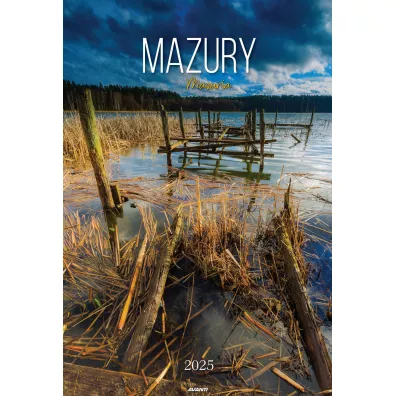 Kalendarz 2025 cienny A3 Mazury