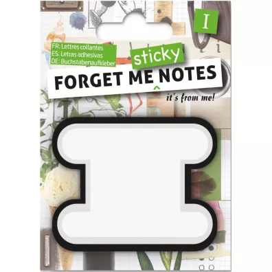 If Forget me sticky. Notes kart samoprzylepne litera I niebieski
