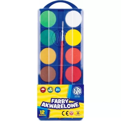 Astra Farby akwarelowe fi 30,0 mm 12 kolorw