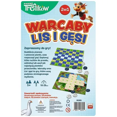 Gra 2w1. Warcaby, Lis i G�si