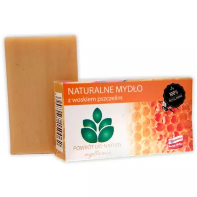 Mydlarnia Powr�t do Natury Ro�linne myd�o z woskiem pszczelim (100% naturalne) 100 g
