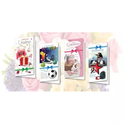 Top Graphic Karnet DL De Lux. Z�ocony Urodziny mix 10 szt.