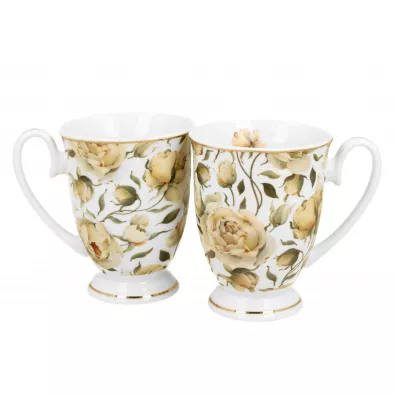 Duo Sp. z o.o. Komplet kubkw Royal English Roses White 2 x 320 ml