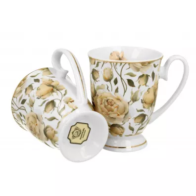 Duo Sp. z o.o. Komplet kubkw Royal English Roses White 2 x 320 ml