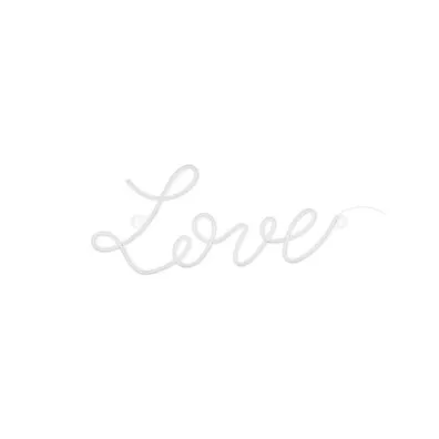 PartyDeco Neon led Love bia�y 61x27.4 cm