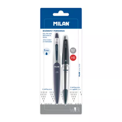 Milan D�ugopis + o��wek mechaniczny Capsule Silver