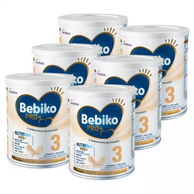 Bebiko Pro+ 3 Odywcza formua na bazie mleka dla dzieci powyej 1. roku ycia Zgrzewka 6 x 700 g