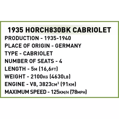 HC WWII Horch830BK Cabriolet