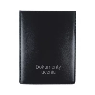 Biurfol Ok�adka pionowa na dokumenty ucznia czarna