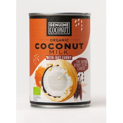 Genuine Coconut Coconut milk curry - napj kokosowy z curry (17 % tuszczu) bezglutenowy 400 ml Bio