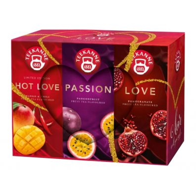 Teekanne Zestaw herbat owocowych: Hot Love + Passion + Love 40 g + 45 g + 45 g