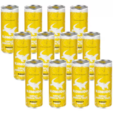 Komodo Nap�j energetyczny Mango-Marakuja Zestaw 12 x 250 ml