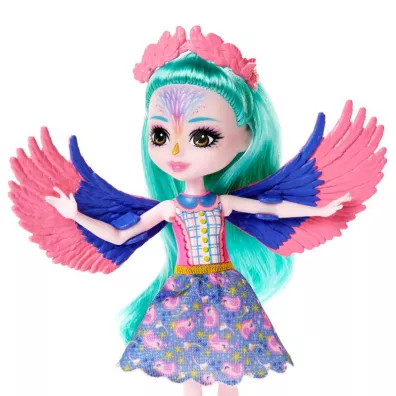 Enchantimals. Rodzina Papugi Filia Finch. Lalka + figurki HKN15 Mattel