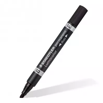 Staedtler Pisak dwustronny Lumocolor Duo, czarny, wodoodporny, F, M �ci�ta ko�c�wka