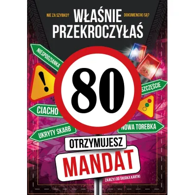 Armin Style KARNET URODZINY 80 B6 Z KOP AS GM-1276 FOL