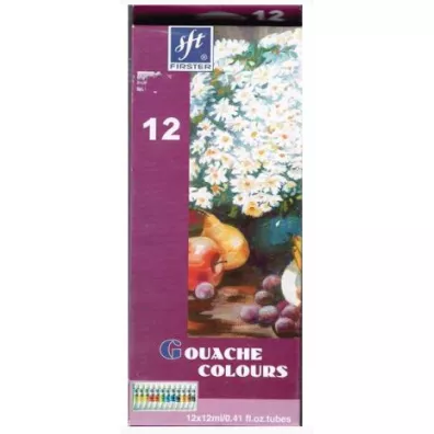 Titanum Farby gwasze w tubie 12 kolor�w