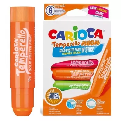 Carioca Farby w sztyfcie temperello neon 6 kolor�w