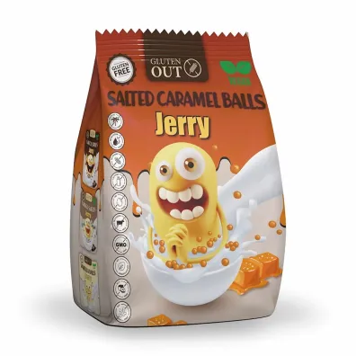Jerry Gluten Out Kulki zbo�owe o smaku karmelowym 375 g