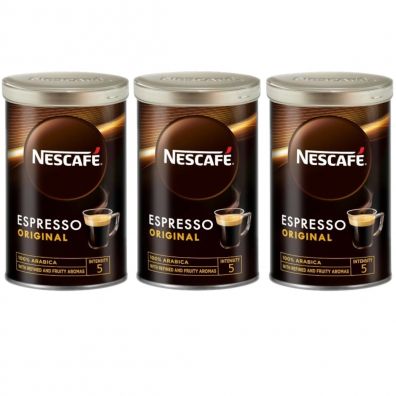 Nescafe Espresso Original Kawa rozpuszczalna Zestaw 3 x 95 g