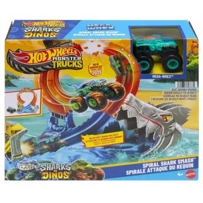 Hot Wheels. Monster Trucks P�tla rekina Tor z kraks Mattel
