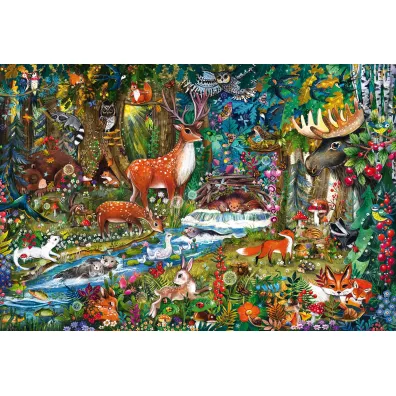 Puzzle 150 el. PQ Zwierz�ta w lesie Schmidt