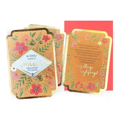 Kukartka Karnet DK-1273 Imieniny  kraft