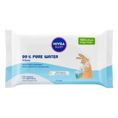 Nivea Chusteczki nawil�ane Pure Water Baby 57 szt.