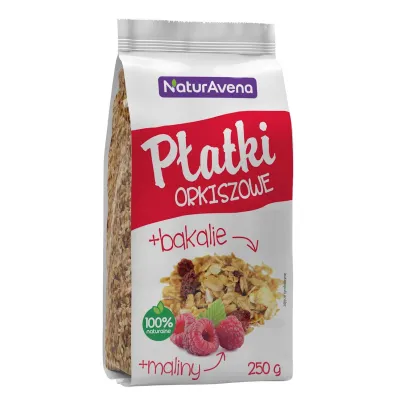 NaturaVena P�atki orkiszowe z malinami i bakaliami 200 g