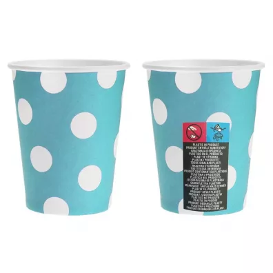 Godan Kubki papierowe w groszki PF-KGBL 270 ml 6 szt.