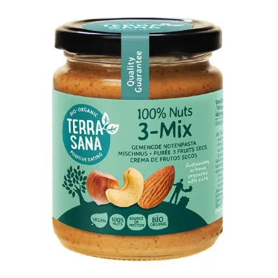 Terrasana Krem orzechowy mix (3 orzechy) 250 g Bio