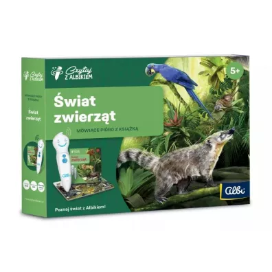 Czytaj z Albikiem. �wiat Zwierz�t. M�wi�ce pi�ro z ksi��k�