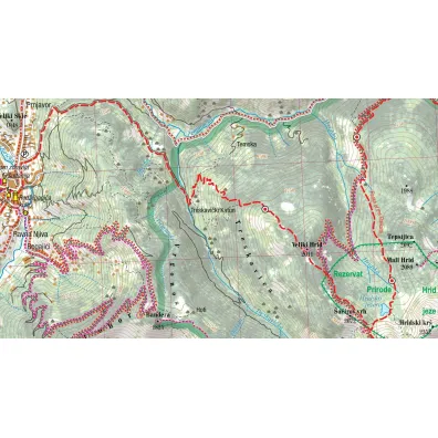 Montenegro Mountains G�ry Czarnog�ry trekking map 1:65 000 laminat 2024