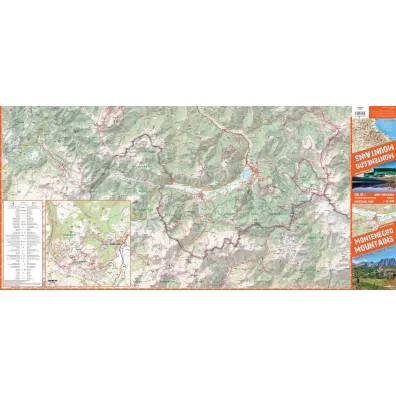 Montenegro Mountains G�ry Czarnog�ry trekking map 1:65 000 laminat 2024