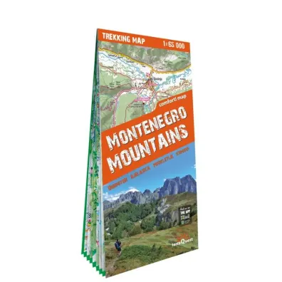 Montenegro Mountains G�ry Czarnog�ry trekking map 1:65 000 laminat 2024