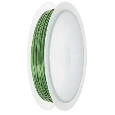 Brewis Sznurek elastyczny zielony 0,4mm x 6m