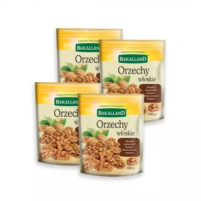 Bakalland Orzechy woskie Zestaw 4 x 100 g
