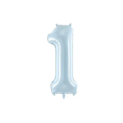 PartyDeco Balon foliowy 1 jasny niebieski 72cm