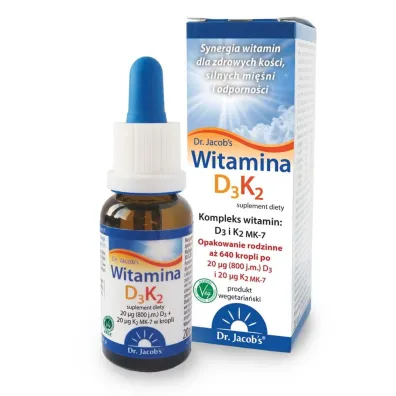 Dr Jacob`s Witamina D3 K2 Suplement diety 20 ml