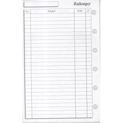 Antra Wkad do organizera Zakupy