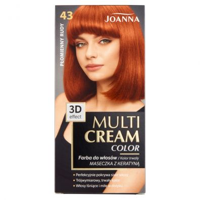 Joanna Multi Cream Color farba do wosw 43 Pomienny Rudy
